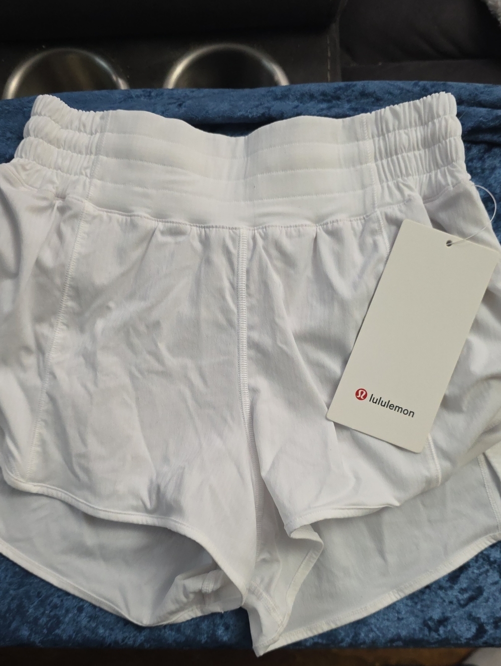 lululemon athletica White Women's Athletic Shorts with Wide Elastic Waistband